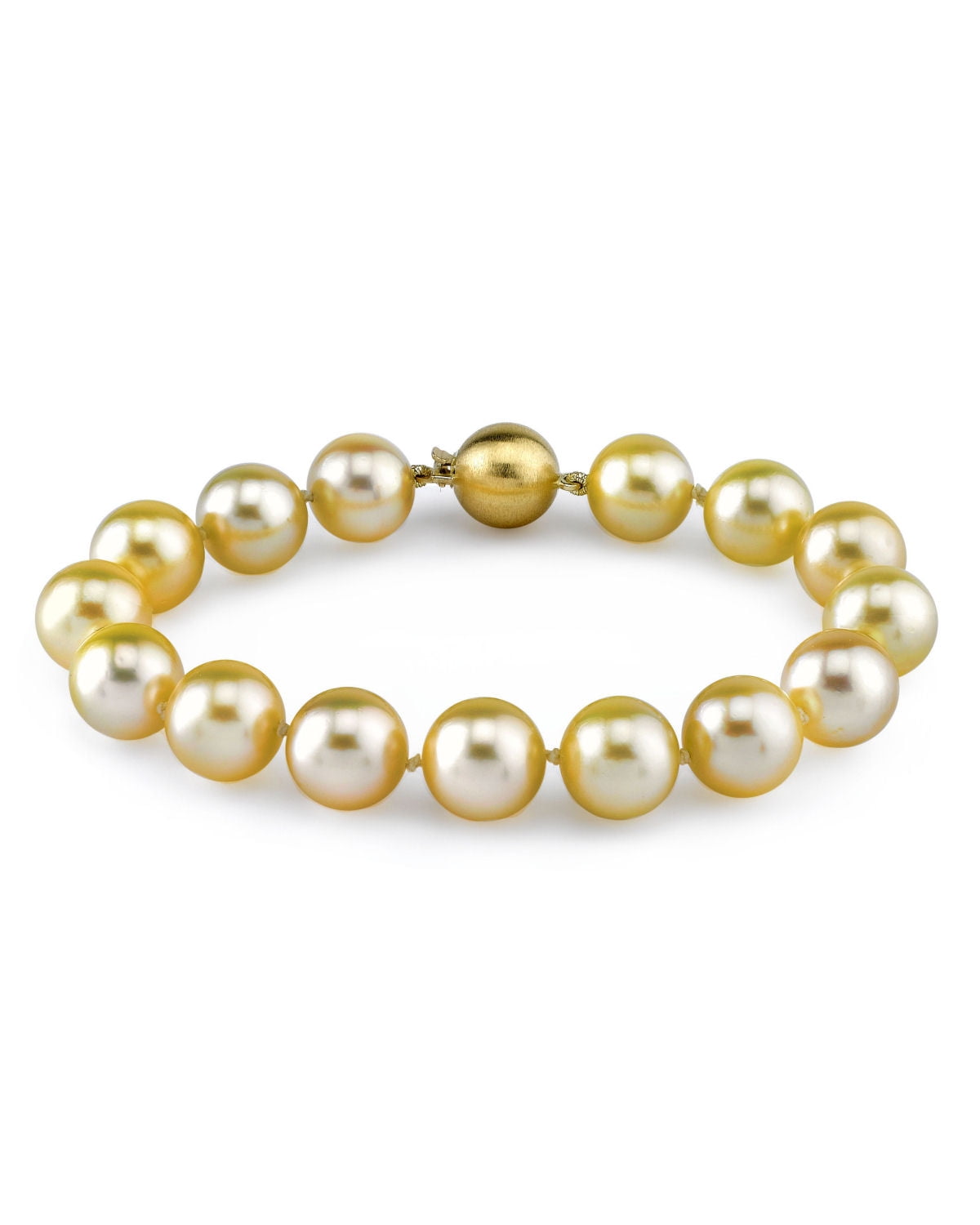 NEW round 38" AAA 7-8 MM SOUTH SEA NATURAL GOLD PEARL NECKLACE SILVER CLASP 