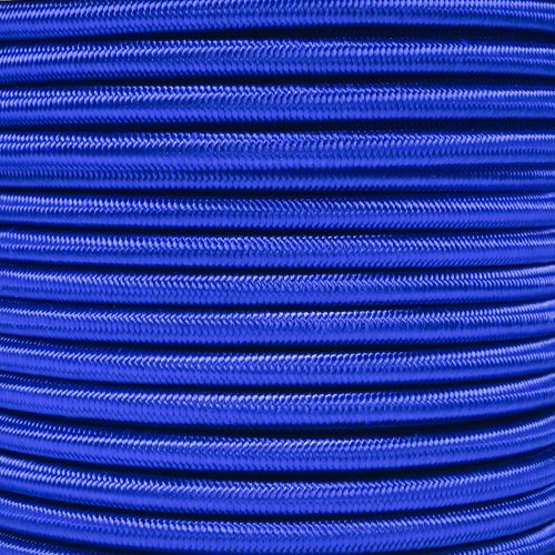 West Coast Paracord Cordon Antichoc de Qualité Marine 1/4 Pouce - Longueurs jusqu'à 1000 Pieds - Fabriqué aux États-Unis (50 Pieds, Bleu Électrique)