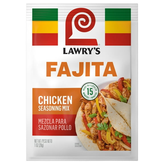Lawry's Chicken Fajita Seasoning Mix, 1.0 oz Packet