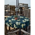 thumbnail image 2 of Outdoor Tablecloth with Umbrella Hole for Patio/Picnic/Party/Camping, Blue Summer Botanical Waterproof Table Cloth Round Cover Washable, Green Spring Floral Birds Farmhouse (Dia 54"), 2 of 8
