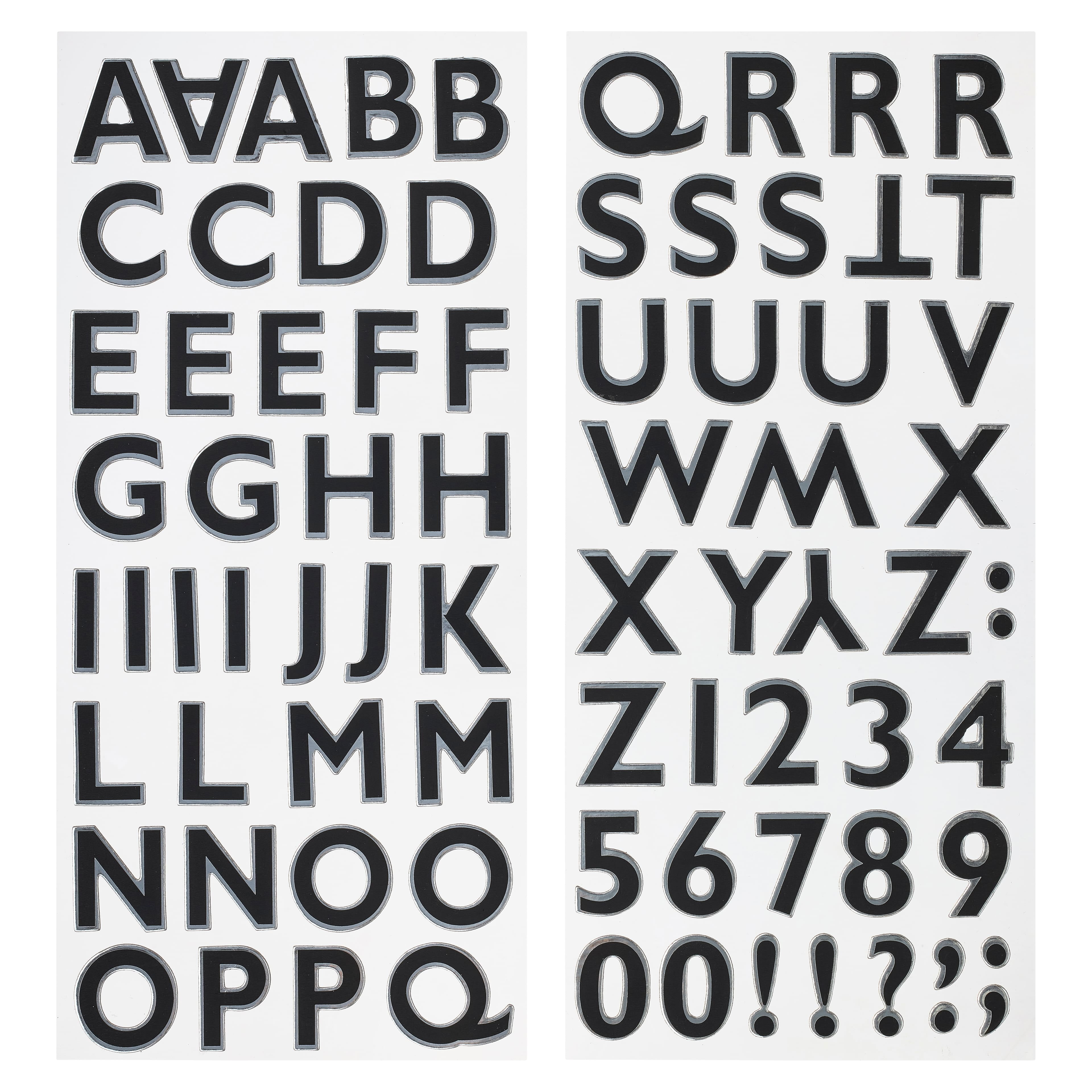 Recollections Black Foil Alphabet, 12 Packs: 2 ct. (24 total)