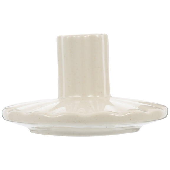 ifundom Ceramic Candlestick Holder White Minimalist Design for Home Table Desktop