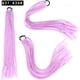 thumbnail image 1 of Zhuge 2 extensiones de cabello trenzado de colores con cola de caballo, accesorios para extensiones de cabello trenzado con bandas de goma sintéticas para mujeres, color violeta claro, 1 of 2