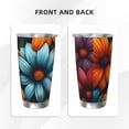 thumbnail image 3 of KLL Colorful Blooming Flowers Print 40oz Stainless Steel Insulated Car Cup with Spillproof Lid - Keep Your Drink Hot or Cold on the Go-Straw Two-piece Set, 3 of 8