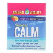 Natural Vitality Raspberry-Lemon Flavor Natural Calm Magnesium Dietary Supplement, 30 count