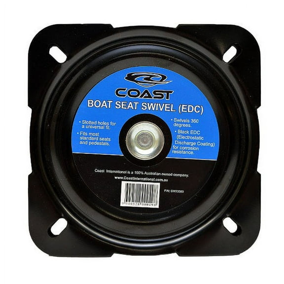 Coast International Boat Seat Swivel SW23500 | 360 Degree Steel Black