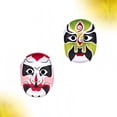 thumbnail image 4 of CIMAXIC 2 Pcs Handmade Mask Eco-friendly Pulp Peking Opera Pattern Mask Chinese Culture Figure Pattern Face Cover for Children Adults Festival Party Performance Club Supplies, 4 of 5