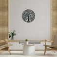 thumbnail image 5 of DecorShore 24 in. Round Metal Wall Art Decorative Wall Sculpture Natural Sanctuary Tree of Life Hanging Wall Decor in Antique Silver Finish, 5 of 6