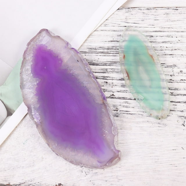 Luxshiny 9Ud Coloridas Ágatas Naturales Brasil Para Colgantes Y De Campanas De