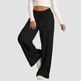 thumbnail image 4 of Mepaouo Wide Leg Sweatpants for Women 2024 High Waisted Drawstring Workout Loose Flare Sweats(Black,XL), 4 of 7