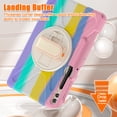 thumbnail image 5 of Shockproof Case for Samsung Galaxy Tab S10+/ S9+/ S9 FE+ Plus 12.4 Inch, 360 Rotating Stand Heavy Duty Protective Shoulder Strap with S Pen Holder Cover for Galaxy Tab S10+/S9+/S9 FE+, Rainbow Pink, 5 of 20