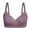 Purple, variant on Bras for Women Bra UnderwearNylonSolid Color Wireless YogaWoman Full cup Lace Unrimmed Jacquar d Underwear for Women,Black