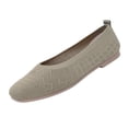 thumbnail image 2 of BADHUB Women's Woven Flat Casual Flats Shoes Solid Color for Home and Outdoor Closed Toe Breathable Slip On Shoes Green 40, 2 of 6