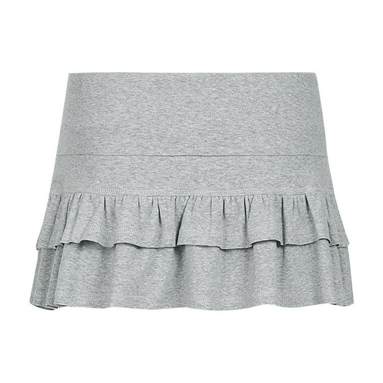 Mrat Ruffle Skirt Womens Mini Dress Ruffle Skirt Skirts for