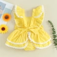 thumbnail image 3 of Bagilaanoe Newborn Baby Girl Rompers Fly Sleeve Bodysuit 6M 9M 12M 24M Infant Summer One Piece Jumpsuit, 3 of 7