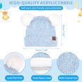 thumbnail image 2 of FZ FANTASTIC ZONE Toddler Kids Winter Hats Touchscreen Gloves Scarfs Set Pompom Beanie Caps Neck Warmer with Fleece for 5-8 Years Old Baby Girls Boys Gifts, Gloves, Red, 2 of 6