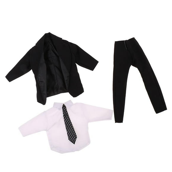 Fashion Doll Outfit Doll Business Suit Clothes For Barbie Ken Dolls Black[C]