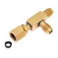 thumbnail image 2 of Tee Adapter 1/4X1/4X1/4SAE Flare Add Micron Gauge Set Vacuum Pump Access D2Q8, 2 of 9