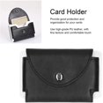 thumbnail image 2 of Card Holder RFIDs PU Leather Business Card Storage Portable Men Women Case Card Wallet for Card Coin, 2 of 7