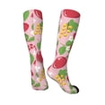 thumbnail image 2 of Knee High Socks for Men and Women, Cute Berry Flower Fruit Althletic Compression Socks, Support Long Tube Socks for Outdoor Sport, Calf Socks, High Stockings for Women Men, 2 of 7