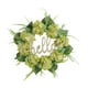 thumbnail image 3 of Corona artificial para puerta de entrada con letrero de "Hola", decorativa, creativa y reutilizable. Verde, 3 of 9