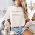 thumbnail image 1 of Quand l'Injustice Devient la Loi, la Résistance Devient du Service, Tee-Shirt de Justice Sociale, Action Femelle - comme sur l'Image - S, 1 of 4