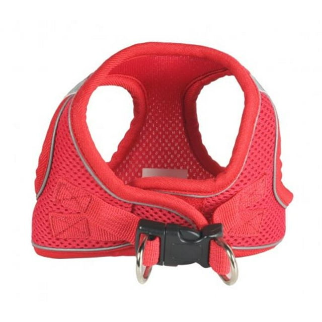 Hip Doggie HD-6EZMRD-S Small EZ Reflective Sports Mesh Harness - Red