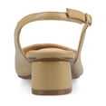 thumbnail image 3 of Journee Womens Sylvia Sling Back Covered Block Heel Pumps, Widths Available, 3 of 9