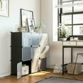 thumbnail image 3 of 9-Cube Shelves Cube Storage Organizer with Doors DIY Plastic Modular Bookshelf Storage Shelving for Bedroom  Living Room, 3 of 8
