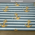 thumbnail image 6 of Ambesonne Harbour Stripe Place Mats Set of 4, Vintage Anchors, Standard Size, Earth Yellow Slate Blue, 6 of 6
