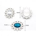 thumbnail image 3 of Diadema de botón de diamantes de imitación de aleación plana ovalada, decoración de vestido, manualidades de decoración de boda romántica Diy, 10 piezas de 25x28mm, 3 of 4