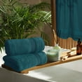 thumbnail image 4 of MALLONI HOME 4 Pack Bath Towel Set 27x54, 100% Ring Spun Cotton, Ultra Soft Highly Absorbent Machine Washable Hotel Spa Quality Bath Towels for Bathroom, 4 Bath Towels Teal, 4 of 7