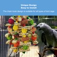 thumbnail image 4 of Tignapoo Large Colorful Wooden Chew Toy for Parrots - Natural Corn Cob & Nut Design, Cage-Friendly Chain Attachment, Ideal for African Gray, Cockatoos, and Conures, Promotes Mental & Physical Health., 4 of 7