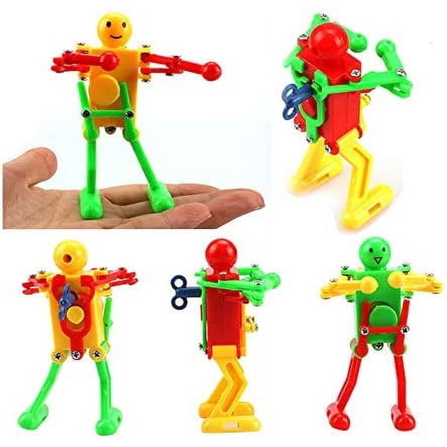 5 Pcs Jouet Robot Dansant à Remonter Amusant pour Enfants, Ensemble de Jeu de Rôle pour Enfants, Activité de Fête à Thème Robots