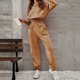 thumbnail image 4 of Casual Women Sets Solid Hooded Sweatshirt Jogger Pants Suit Tracksuit Matching, 4 of 8