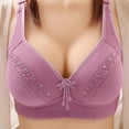 thumbnail image 3 of ZSQDM Womens Underwear Women's Orthopedic Anti Sagging Bra Bras For Senior Women Posture Correcting Bra Breathable Bras Purple A, 3 of 7