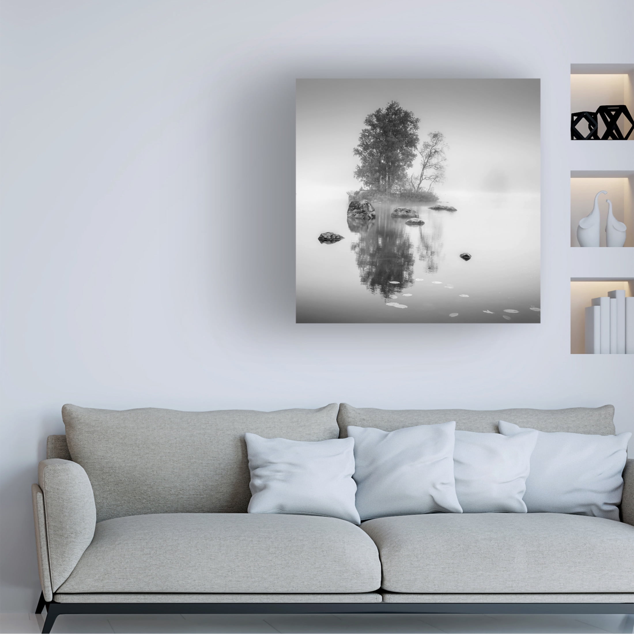 Canvas Wall Art - Benny Pettersson 'A Small Place In The World' Wall Art for Living Room, Bedroom, or Office Décor by Trademark Fine Art - 18 x 18 Inches