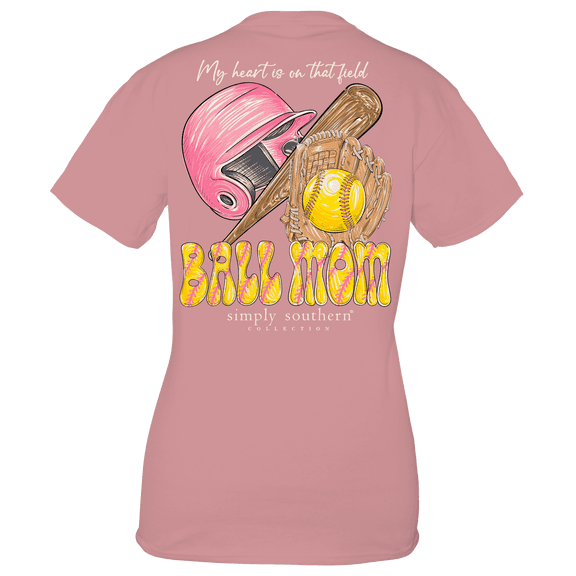 Simply Southern Heart Ball Mom T-Shirt