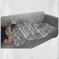 thumbnail image 6 of Tribal Soft Flannel Fleece Throw Blanket, Prehistoric Aztec with Circles Triangles Tribal Folk Pattern, Cozy Plush for Indoor and Outdoor Use, 50" x 70", Charcoal Grey White, by Ambesonne, 6 of 6