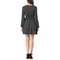 thumbnail image 3 of Unique Bargains Robe Junior à Imprimé Léopard Manches Longues Ourlet à Volants Superposés, 3 of 5