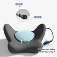 thumbnail image 6 of Hyknon Adjustable Inflatable Lumbar Support Pillow, Cute Lower Back Support Cushion, Memory Foam Back Pillow Desk Chair Cushion, Improved Posture Backrest Support Pad for Office Chair Car Home, Gray, 6 of 7