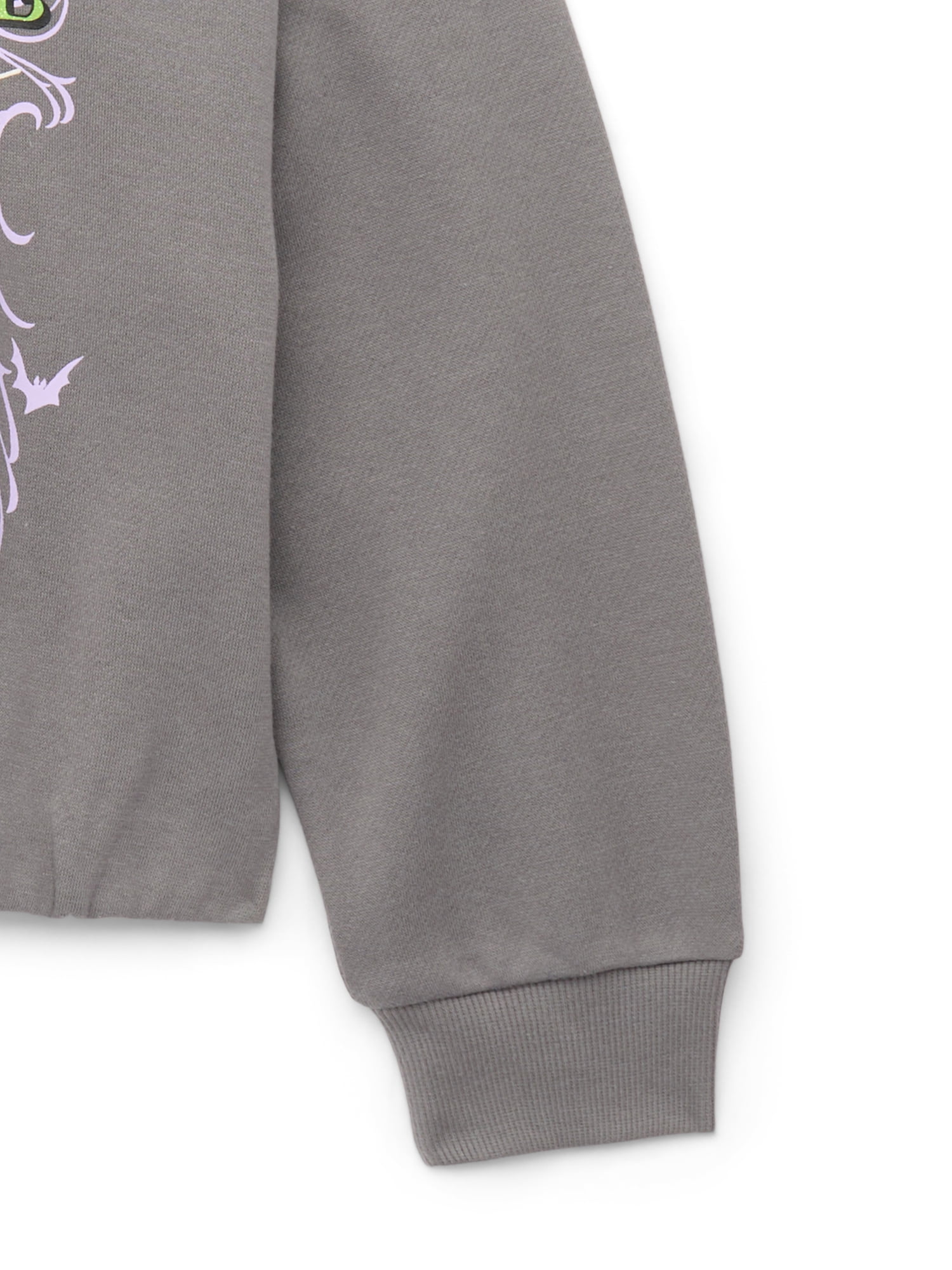Disney Nightmare Before Christmas Girls Quarter Zip Fleece Sweatshirt, Sizes 4-16