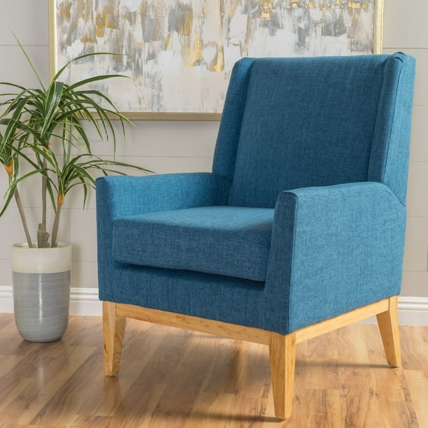 Archibald Mid Century Modern Fabric Accent Club Chair Muted Blue Com Archibald Mid Century Modern Fabric, Best Mid Century Modern Accent Chairs