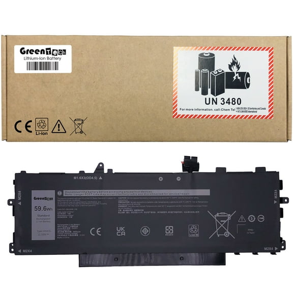 GREENTECH GHJC5 BATTERY FOR DELL LATITUDE 9420 2-IN-1, LATITUDE 9430 11.55V 59.6WH JJ4XT VTH85