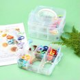 thumbnail image 4 of GKNET 1Box Plastic Bead Storage Containers Rectangle Three Layers with Handle, 4 of 4