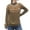 Khaki, variant on Women's Retro Sweaters, Knitted Fair Isle Print Casual Loose Crewneck Long Sleeve Lightweight Cropped Pullover Tops Red XXL
