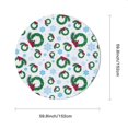 thumbnail image 4 of Eveokoki Round Holiday Tablecloth,Christmas Winter Holidays Table Cloth, Waterproof Washable Polyester Table Cover for Christmas, Winter, Holiday, 60 Inch, 4 of 5