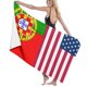 thumbnail image 1 of ABPHQTO Bandera de Estados Unidos América Portugal Juego de alfombras de baño de 3 piezas Alfombra de baño Alfombra de contorno y tapa de inodoro ABPHQTO Cont-CHAPPLE-39675, 1 of 2