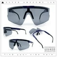 thumbnail image 2 of Boys Size Flip Up Shield Rimless Adjustable Arm MTB Sport Sunglasses Navy - Black, 2 of 8