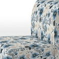 thumbnail image 4 of Designart "Nautical Blue Ivory Floral Grace II" Blue Floral Upholstered Accent Chair - Cottage Arm Chair For Living Room, 4 of 5